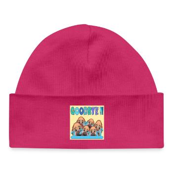 FAREWELL TEAM GOODBYE MONKEY - Baby Organic Beanie - hot pink - Front