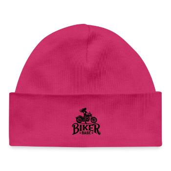 Biker Babe - Baby Organic Beanie - hot pink - Front