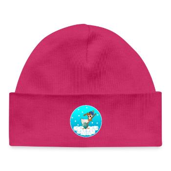 WINTER HÜHNERSTALL HÜHNER SCHNEEFALL - Baby Organic Mütze - hot Pink - Vorne
