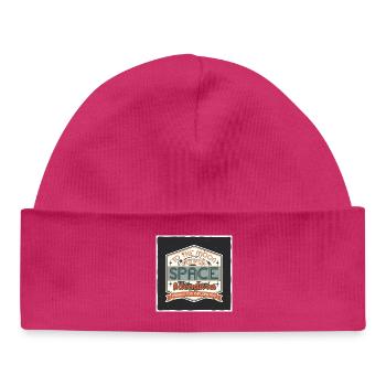 Panneau d’inspiration d’aventure spatiale - Bonnet bébé bio - hot pink - Devant