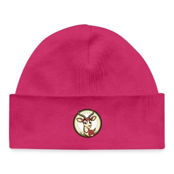 antilope coloré kawaii dessin animé personnage clipart - Bonnet bébé bio - hot pink - Devant