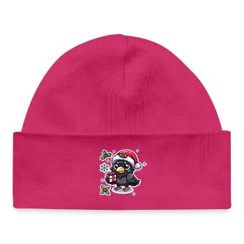 Festive Crow Mischief - Baby Organic Mütze - hot Pink - Vorne