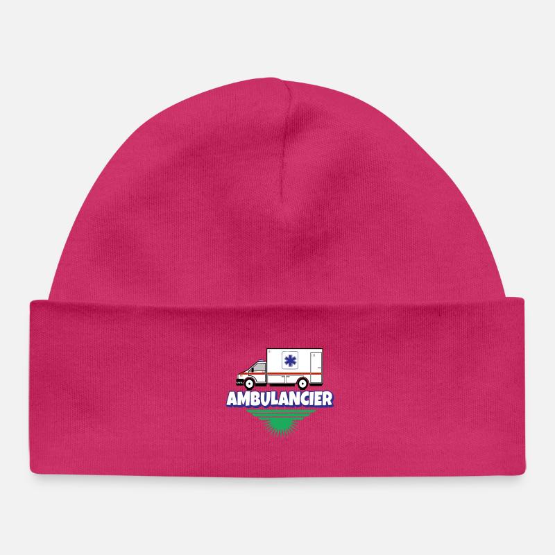 Ambulancier - Bonnet bébé bio - hot pink