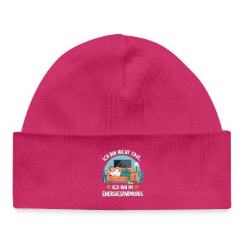 Power Saving Mode Humor Design - Baby Organic Beanie - hot pink - Front
