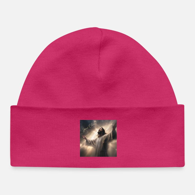 Jésus Christ, catholique, religieux - Bonnet bébé bio - hot pink
