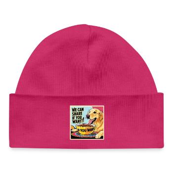 Golden Retriever - Nous pouvons partager si vous voulez - Bonnet bébé bio - hot pink - Devant