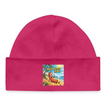 The Bratwurst Song - Baby Organic Beanie - hot pink - Front