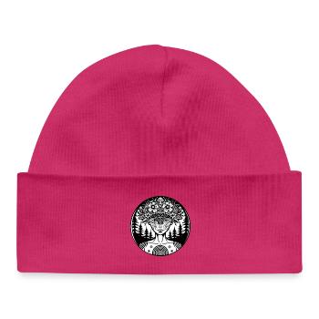 Mystical Forest Spirit Illustration - Bonnet bébé bio - hot pink - Devant