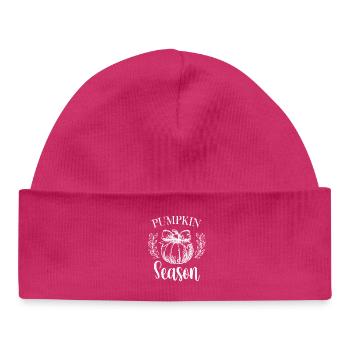 Kürbis Saison Illustration - Baby Organic Mütze - hot Pink - Vorne