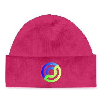 Futuristic Spiral Abstract Design - Baby Organic Beanie - hot pink - Front