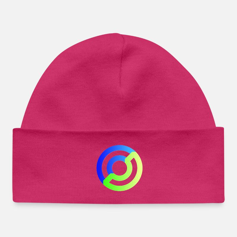 Design abstrait futuriste en spirale - Bonnet bébé bio - hot pink