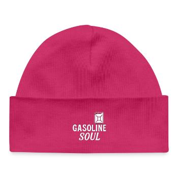 Benzin Seele – Vintage Biker Design - Baby Organic Mütze - hot Pink - Vorne