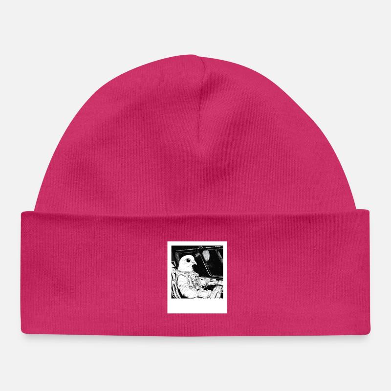 Pigeon de l’espace dans le cosmos des astronautes - Bonnet bébé bio - hot pink
