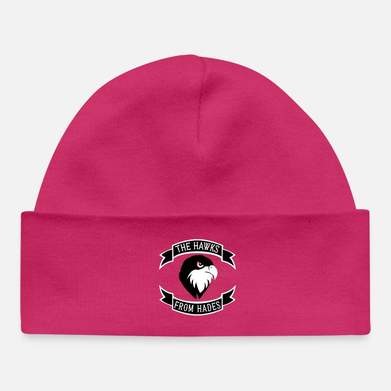 Écusson de l’épervier d’Hadès - Bonnet bébé bio - hot pink