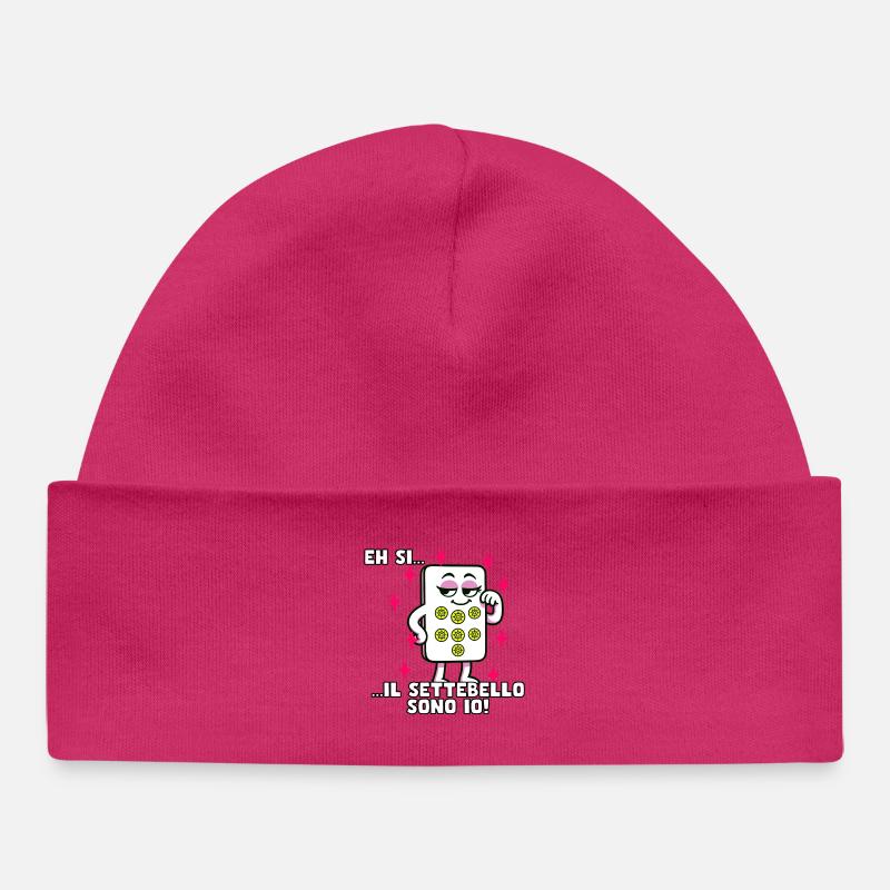 Je suis le Settebello - Bonnet bébé bio - hot pink