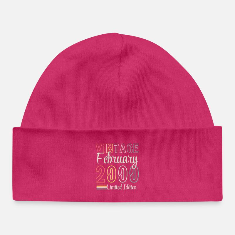 Vintage Février 2000 – Édition Limitée Anniversair - Bonnet bébé bio - hot pink