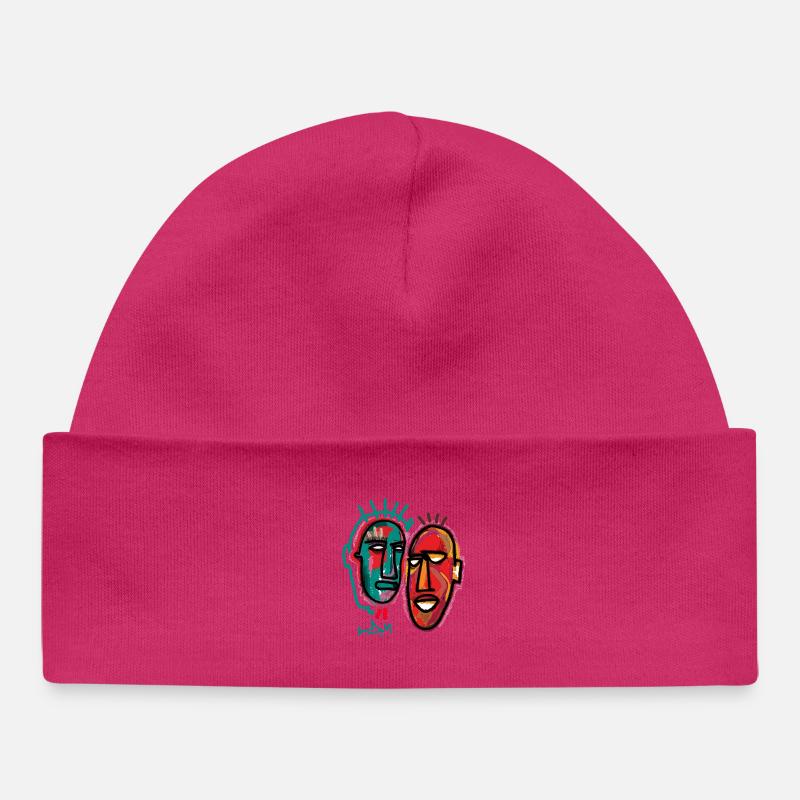 DOUBLE - Bonnet bébé bio - hot pink