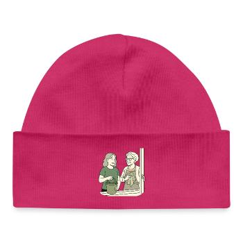 Mamie Karin - Bonnet bébé bio - hot pink - Devant