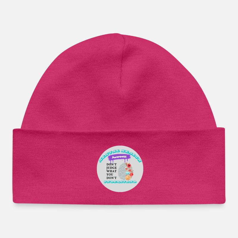 Sensibilisation à la santé mentale : comprendre au lieu de juger - Bonnet bébé bio - hot pink