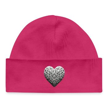 Ewiges HERZ - Baby Organic Mütze - hot Pink - Vorne