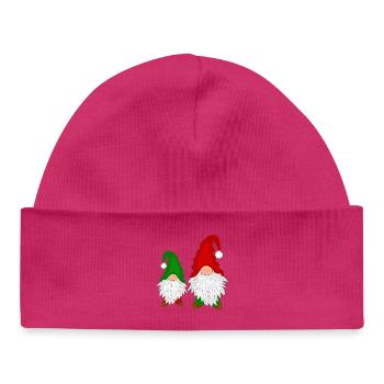Drôles de gnomes - Bonnet bébé bio - hot pink - Devant