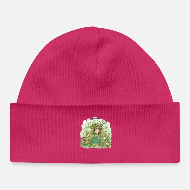 Maîtresse des Rubans Emballages - Bonnet bébé bio - hot pink