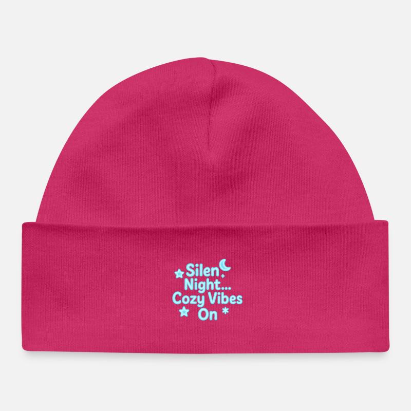 Silen Night Neon Cozy Vibes - Bonnet bébé bio - hot pink