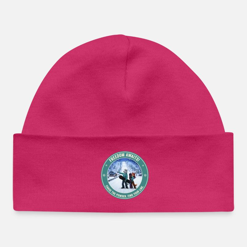 Fursona Snowboard - Bonnet bébé bio - hot pink