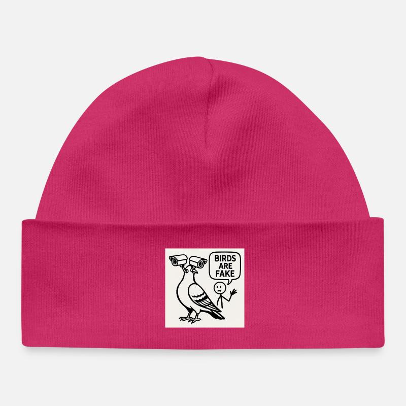 LES OISEAUX SONT FAUX - Bonnet bébé bio - hot pink