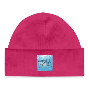 Casual Sunglasses Shark – Cool Under Water - Baby Organic Beanie - hot pink - Front