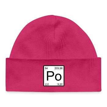 Polonium Po Element Design Periodtable - Baby Organic Beanie - hot pink - Front
