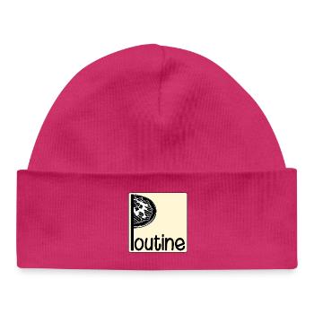Poutine canadienne - Bonnet bébé bio - hot pink - Devant