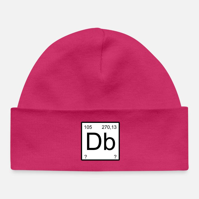 Dubnium Element Typography - Baby Organic Beanie - hot pink