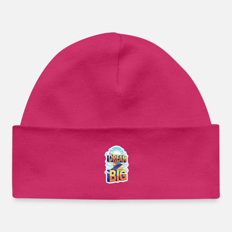 Rêve de Grand Escalier vers le Ciel - Bonnet bébé bio - hot pink