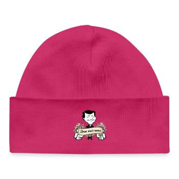 Amor vincit omnia - Baby Organic Beanie - hot pink - Front