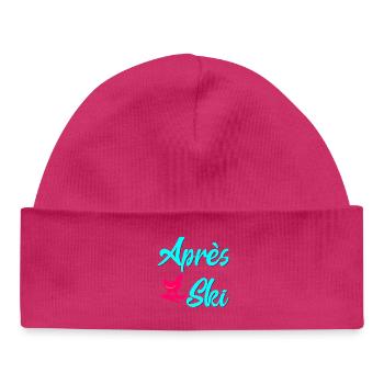 Après-ski Snowboarding Poultry - Baby Organic Beanie - hot pink - Front