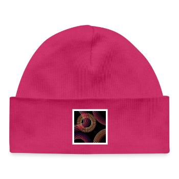 Neon Wirbel - Baby Organic Mütze - hot Pink - Vorne