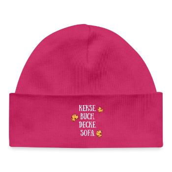 Kekse Buch Decke Sofa - Baby Organic Mütze - hot Pink - Vorne