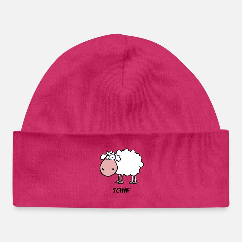 Schaf - Baby Organic Mütze - hot Pink