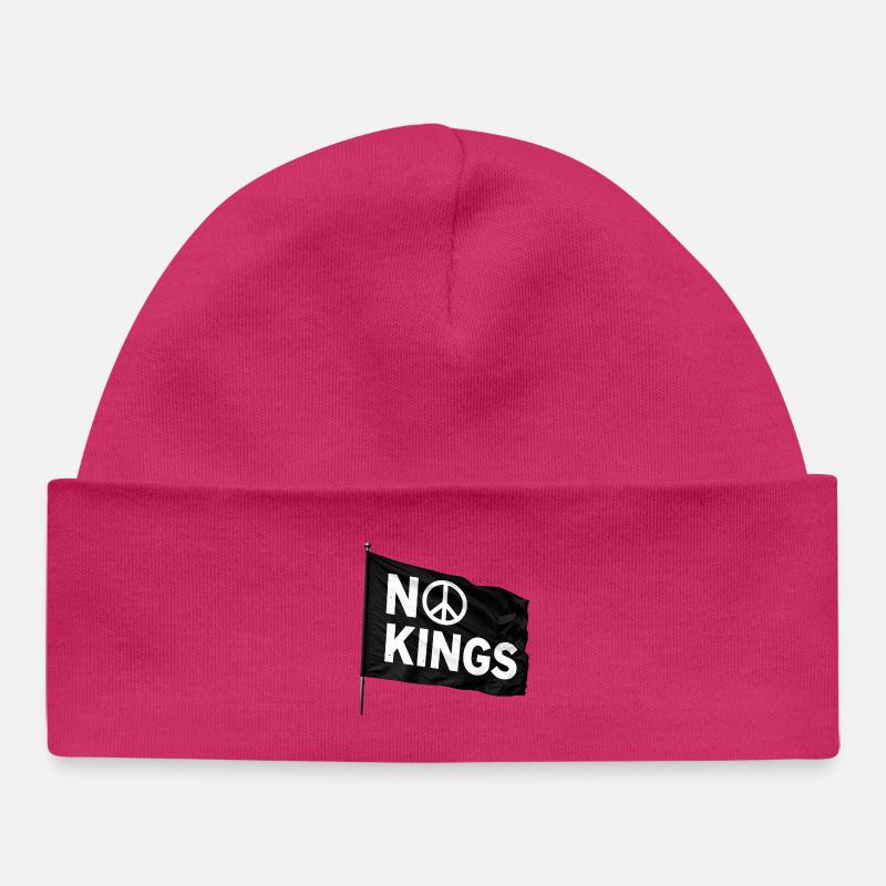 PAS DE ROIS Paix - Bonnet bébé bio - hot pink