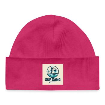 SUP GANG am Sonnenuntergang - Baby Organic Mütze - hot Pink - Vorne