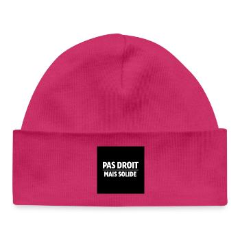 Nicht gerade, sondern fest - Baby Organic Mütze - hot Pink - Vorne