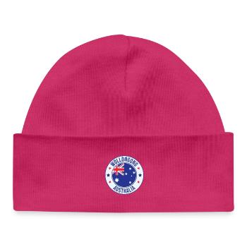 Wollongong Australien-Abzeichen - Baby Organic Mütze - hot Pink - Vorne