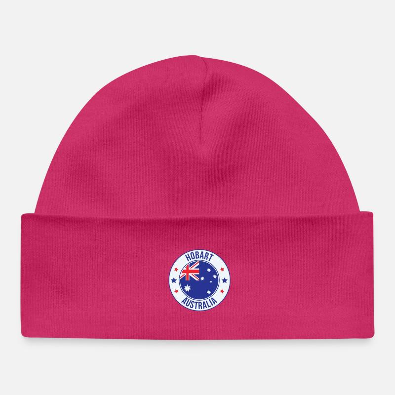 Hobart Badge AU - Bonnet bébé bio - hot pink