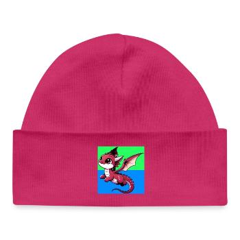 dragon - Baby Organic Beanie - hot pink - Front