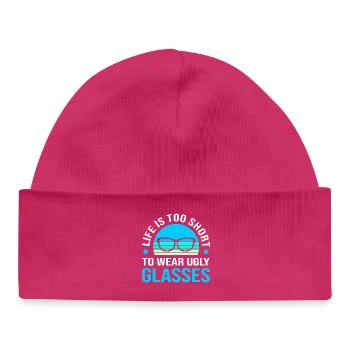 Optician Ophthalmologist Optics - Baby Organic Beanie - hot pink - Front