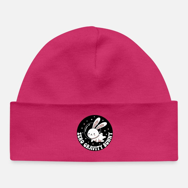 Zero Gravity Bunny - Baby Organic Beanie - hot pink