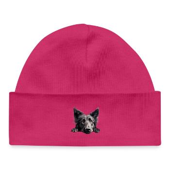 Chien de berger belge - Bonnet bébé bio - hot pink - Devant