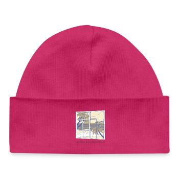 Fenêtres dans mon bureau à domicile - Bonnet bébé bio - hot pink - Devant