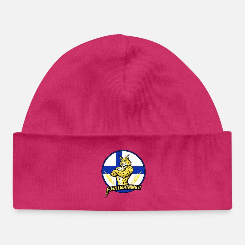 Lynx finlandais Ligthning2 - Bonnet bébé bio - hot pink